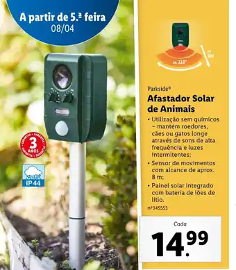 Lidl Parkside Afastador Solar de Animais promoção