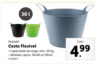 Lidl Parkside Cesto Flexível promoção