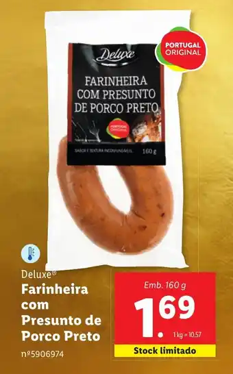 Lidl Deluxe Farinheira com Presunto de Porco Preto Emb. 160 g promoção