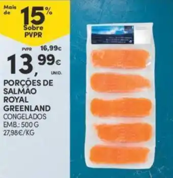 Continente PORÇÕES DE SALMÃO ROYAL GREENLAND EMB: 500G promoção