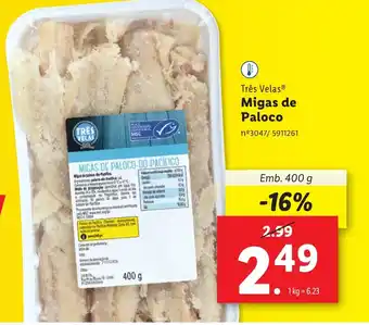 Lidl Três Velas Migas de Paloco Emb. 400 g promoção