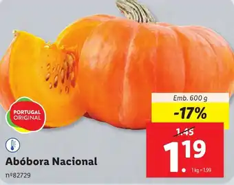 Lidl Abóbora Nacional Emb. 600 g promoção