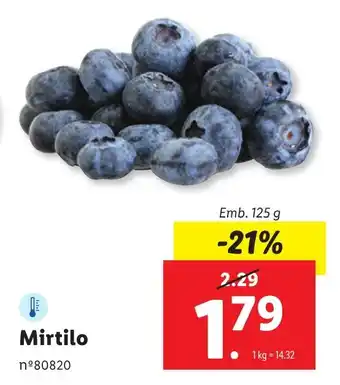 Lidl Mirtilo Emb. 125 g promoção