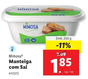 Lidl Mimosa Manteiga com Sal Emb. 250 g promoção