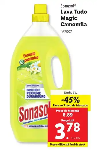 Lidl Sonasol Lava Tudo Magic Camomila promoção