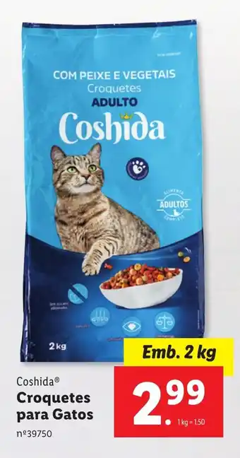 Lidl Coshida Croquetes para Gatos Emb. 2 kg promoção