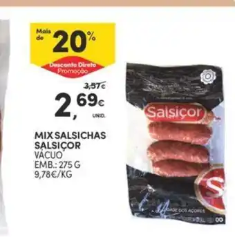 Continente MIX SALSICHAS SALSIÇOR VACUO EMB.: 275 G promoção