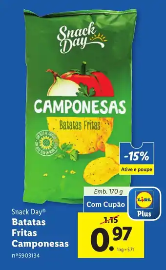Lidl Snack Day Batatas Fritas camponesas promoção