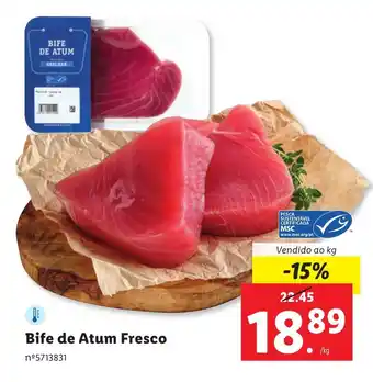 Lidl Bife de Atum Fresco promoção