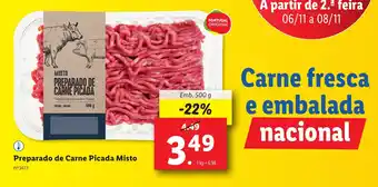 Lidl Preparado de Carne Picada Misto promoção