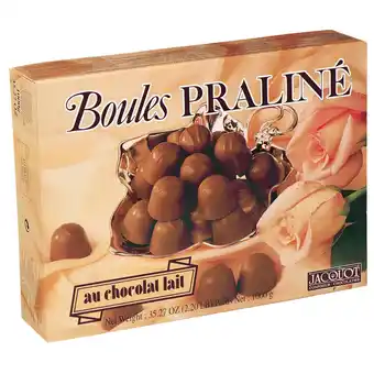 Continente Bombons de chocolate boules pralinés roses promoção