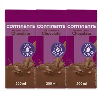 Continente Leite achocolatado sem lactose promoção