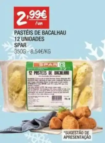 Spar PASTÉIS DE BACALHAU 12 UNIDADES SPAR 350G promoção