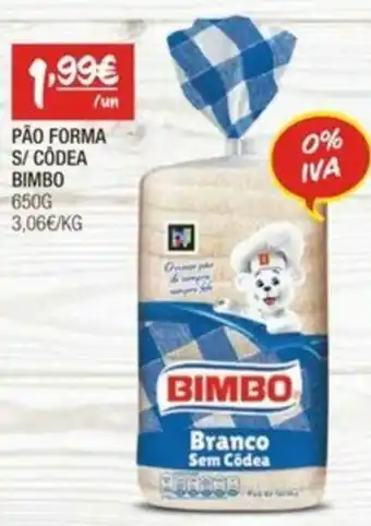 PÃO FORMA S/CODEA BIMBO 650G