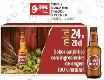 Spar CERVEJA BRANCA MINI C/ ÁLCOOL SUPER BOCK 24X20CL promoção