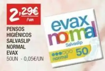 PENSOS HIGIÉNICOS SALVASLIP NORMAL EVAX 50UN