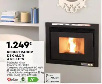 Bricomarché RECUPERADOR DE CALOR A PELLETS promoção