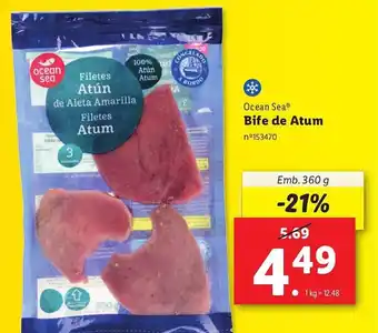 Lidl Ocean Sea Bife de Atum Emb. 360 g promoção