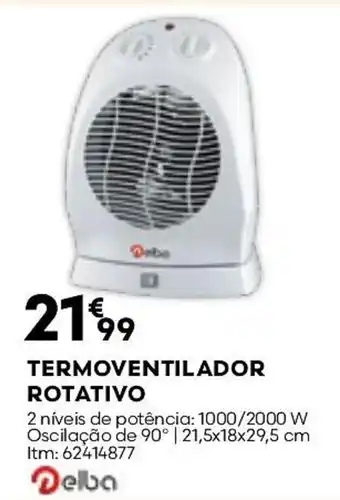 Bricomarché TERMOVENTILADOR ROTATIVO promoção