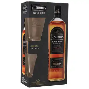 Whisky irish bushmills black bush com 2 copos