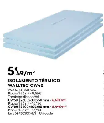 Bricomarché ISOLAMENTO TÉRMICO WALLTEC CW40 promoção