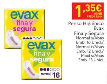 Recheio Penso Higiénico Evax Fina y Segura promoção