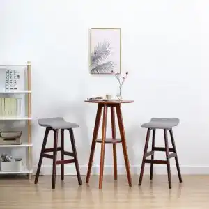Brico Depôt Vidaxl taburetes de cocina 2 unidades tela gris claro promoção