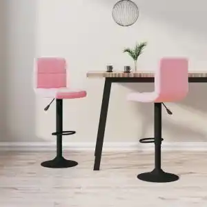 Brico Depôt Vidaxl taburetes de cocina 2 unidades terciopelo rosa promoção