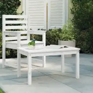 Brico Depôt Vidaxl mesa de jardín madera maciza de pino blanco 82,5x50,5x45 cm promoção