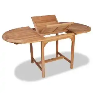 Brico Depôt Vidaxl mesa de jardín extensible madera teca maciza (110-160)x80x75cm promoção