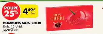 Pingo Doce BOMBONS MON CHÉRI Emb. 15 Unid. promoção
