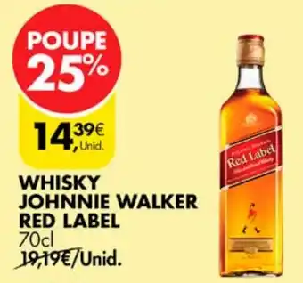 Pingo Doce WHISKY JOHNNIE WALKER RED LABEL 70cl promoção