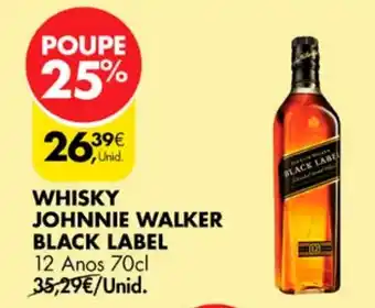 Pingo Doce WHISKY JOHNNIE WALKER BLACK LABEL 12 Anos 70cl promoção