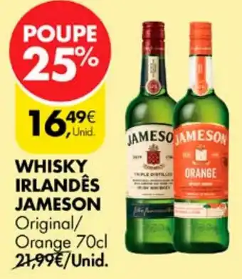 Pingo Doce WHISKY IRLANDÊS JAMESON 70cl promoção