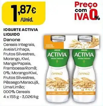 Intermarché IOGURTE ACTIVIA LIQUIDO Danone promoção