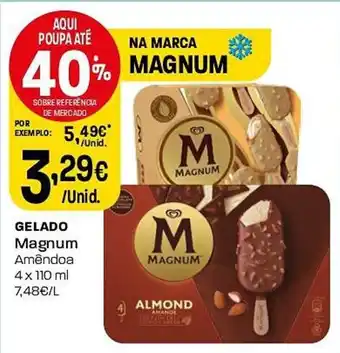 Intermarché GELADO Magnum Amêndoa 4x 110 ml promoção
