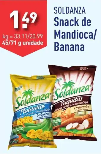 ALDI SOLDANZA Snack de Mandioca/ Banana promoção