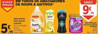 E.Leclerc AMACIADOR PARA ROUPA QUANTO promoção