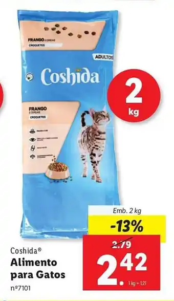 Lidl Coshida Alimento para Gatos Emb. 2 kg promoção