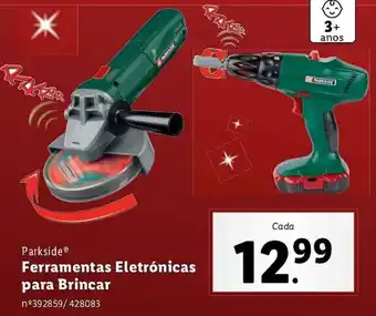 Lidl Parkside Ferramentas Eletrónicas para Brincar promoção