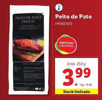 Lidl Peito de Pato Emb. 250 g promoção
