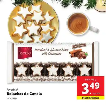 Lidl Favorina Bolachas de Canela Emb. 175 g promoção