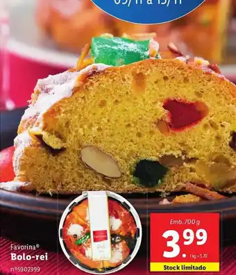 Lidl Favorina Bolo-Rei Emb. 700 g promoção