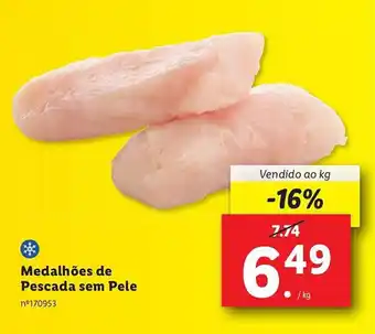 Lidl Medalhões de Pescada sem Pele Vendido ao kg promoção