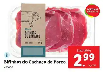 Lidl Bifinhos do Cachaço de Porco Emb. 400 g promoção