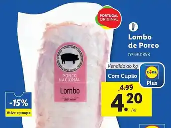 Lidl Lombo de Porco Vendido ao kg promoção
