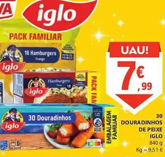 E.Leclerc 30 Douradinhos DE PEIXE IGLO 840g promoção