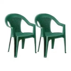 Brico Depôt Pack 2 cadeiras stack com braços 52x40x82cm 7house promoção
