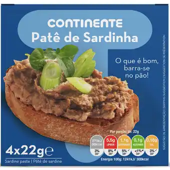 Continente Patê de sardinha promoção