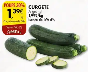 Pingo Doce CURGETE A granel kg promoção